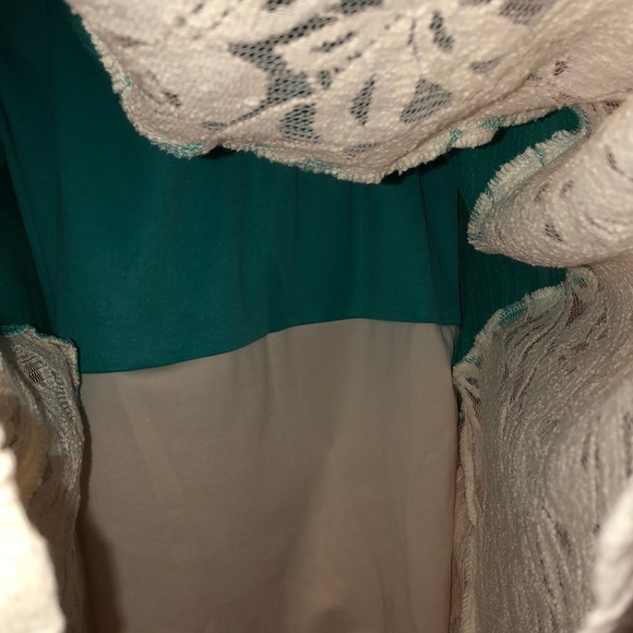 ❣️Beautiful High-Low Blue-Green Dress w. Lace ❣️ - Picture 7 of 8